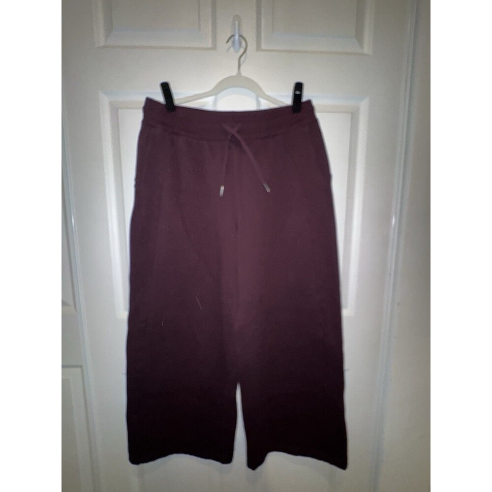 Lululemon Women’s Black Plum  Scuba Wide-Leg Pants  Size L